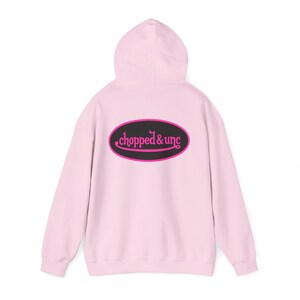 Sudadera con capucha rosa y negra con gráfico en la espalda, inspirada en Von Dutch, regalo para amigos, ropa de calle GenZ, meme Brainrot Y2K imagen 12