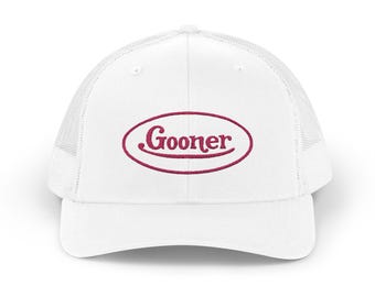 Gooner Pink Snapback Funny Meme Trucker Cap | Embroidered Mesh Back Hat, Funny Gift for Friends, Genz Slag, Streetwear, Incel