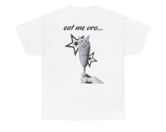 Funny Corncat Unisex Heavy Cotton Tee, Streetwear Graphic Tee, Brainrot Meme T shirt, Girt for Friends, Street Style Graphic Back Shirt