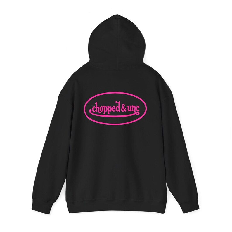 Sudadera con capucha rosa y negra con gráfico en la espalda, inspirada en Von Dutch, regalo para amigos, ropa de calle GenZ, meme Brainrot Y2K imagen 8