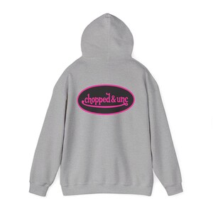 Sudadera con capucha rosa y negra con gráfico en la espalda, inspirada en Von Dutch, regalo para amigos, ropa de calle GenZ, meme Brainrot Y2K imagen 11