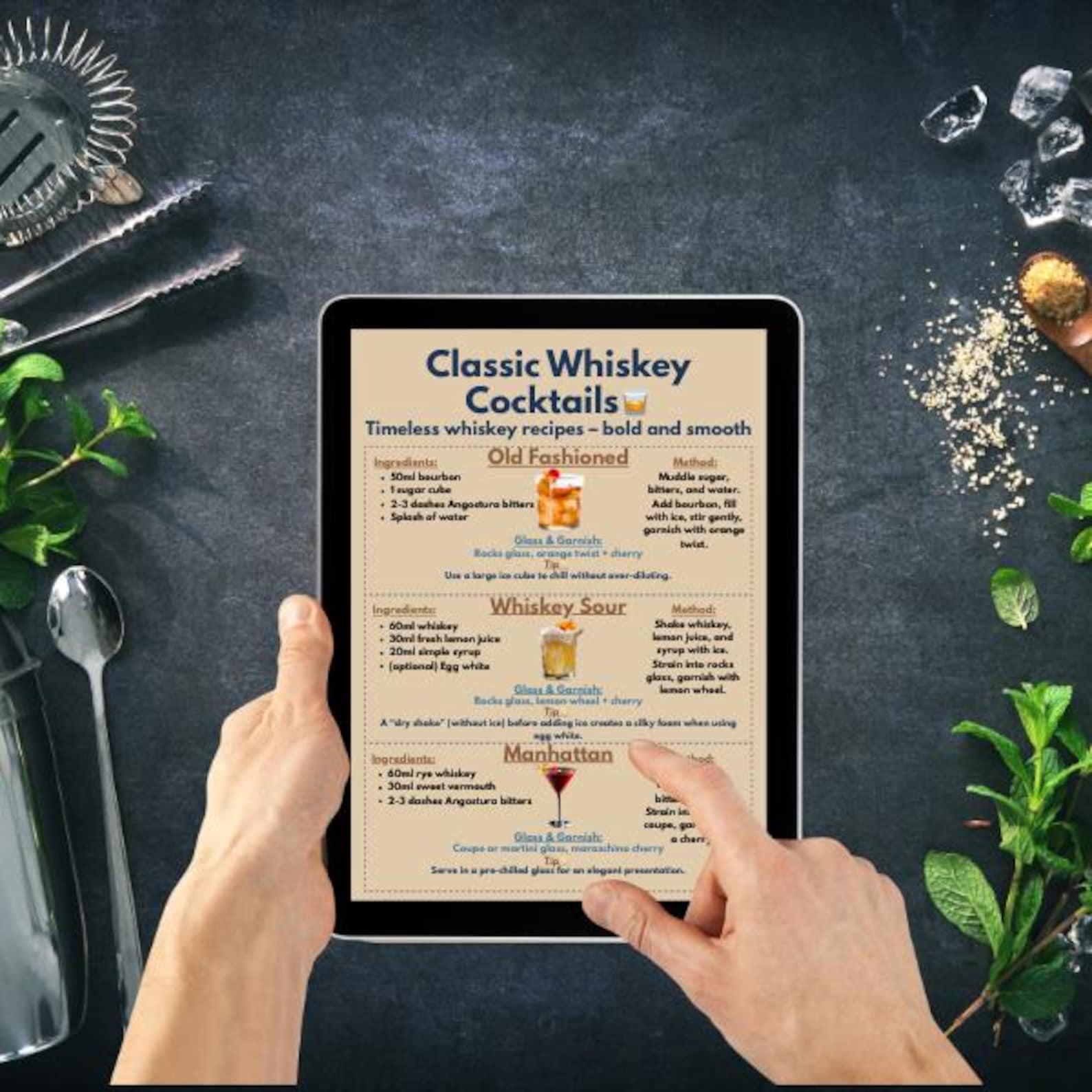 Cocktail Recipe Cheat Sheet PDF | 15 Classic Cocktails + 3 Mocktails ...