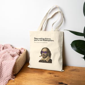 Stylish Literary Tote Bag - Perfect for Book Lovers, Eco-Friendly, Gift for Readers, Shakespeare Quote, Reusable Shopping Bag