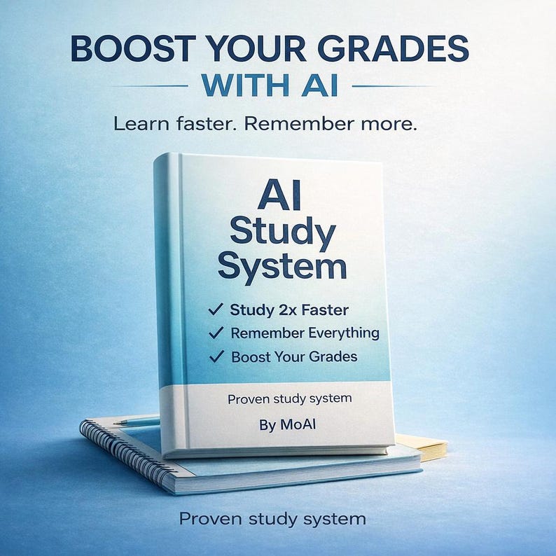 AI Study System for Students | ChatGPT Exam Prep Guide (Digital Download) image 1