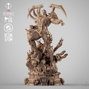 Spawn Inspired Statue | Curse of Spawn 1/6 Scale Miniature | Resin & FDM 3D Printed Model | Dark Comic Collectible Figure