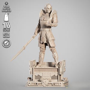 Statua ispirata a Darth Bane / Miniatura in scala 1/6 / Oggetto da collezione del Signore dei Sith di Star Wars / Modello stampato in 3D in resina e FDM / Espositore da tavolo fantasy