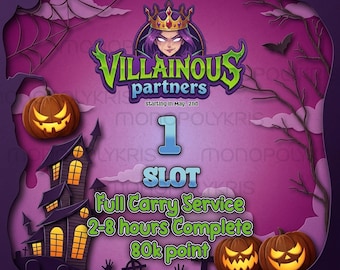 Monopoly_GO VILLAINOUS_Event  Partners 1x Slot- Full Carry Service