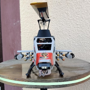 Cobra-Inspired RC Helicopter Fuselage - STL File for 3D Printing | FlyWing Huey/UH1 & Bell 206 Compatible | RC Hobbyist