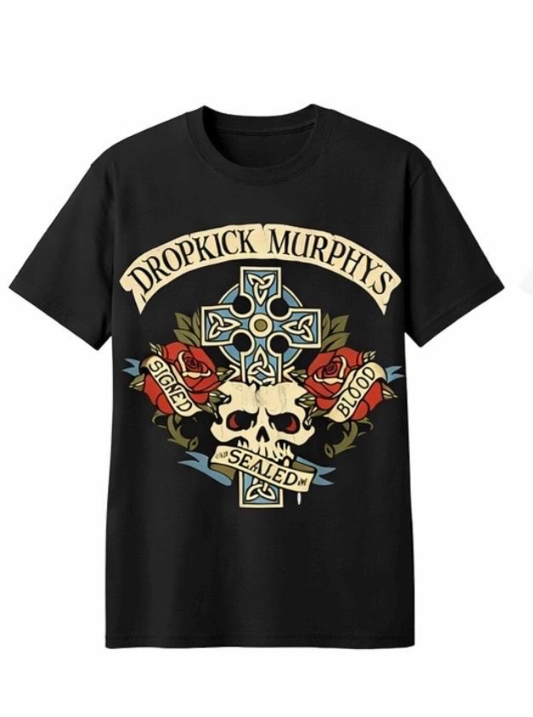 Dropkick Designs Dropkick Murphys Skull Cross PNG, Celtic Punk Tattoo Design, Vintage ...