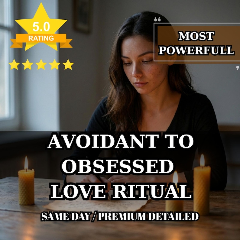Avoidant to Obsessed Love Ritual | Love Attraction Energy Work | Emotional Shift & Connection Alignment image 1