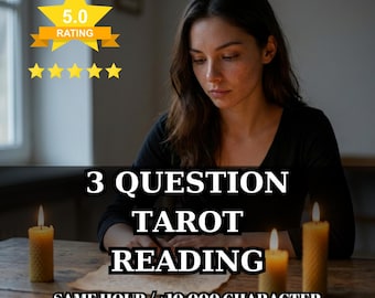 3 Question Tarot Reading | Same Hour Psychic Insight