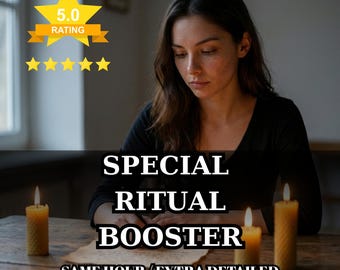 Potencializador de Rituais Especial | Amplificação e Alinhamento de Energia | Aprimore seus Rituais Existentes | Potencializador Personalizado para o Mesmo Dia