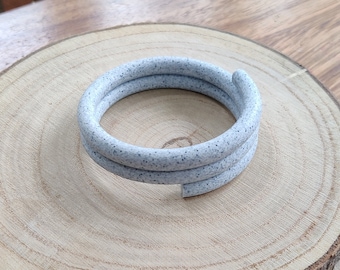 Granite Grey adjustable bracelet bangle with Stone effect | Polymer Clay -  Handmade Lightweight Jewellery