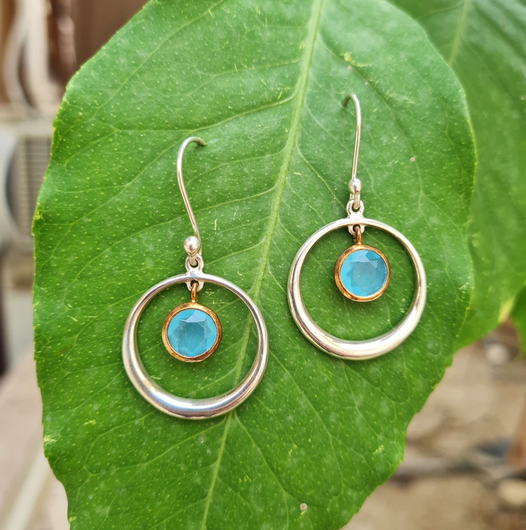 Chalcedony Silver Dangle Earringschalcedony Handmade Dangle Etsy