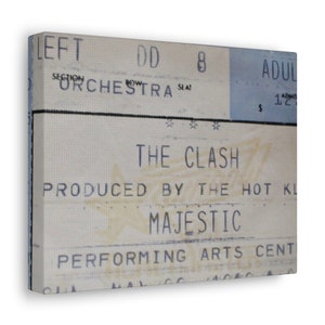 The Clash Vintage Konzertkarte auf Leinwand
