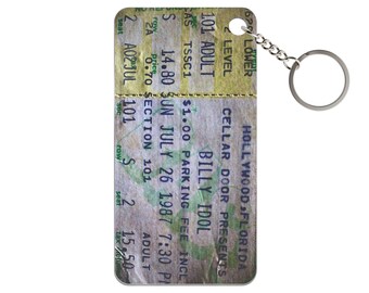 Billy Idol vintage concert ticket stub keychain 1987