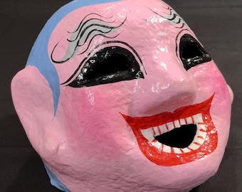 Cabeça de Buda grande feita à mão, arte tradicional chinesa, decoração para dança do leão.
