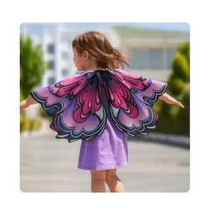 Gold Butterfly Costume Dress With Wings - Size 5/7, Kids Fancy Dress Costume - View #4