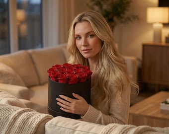 Rosas preservadas: flores eternas preservadas, regalo de San Valentín para ella, esposa, novia o mamá. Un regalo floral duradero.