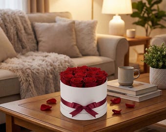 12 Rosas Preservadas: Flores Eternas Preservadas, Regalo de San Valentín para Ella, Esposa, Novia, Mamá, Regalo Floral de Larga Duración
