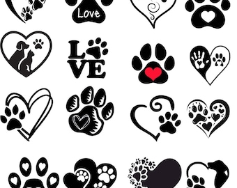 Dog Paws PNG  Paw Print Clipart  Pet Lover Design  Transparent Background  Digital Download