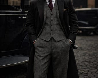 Peaky Blinders Style Tweed Suit | 1930s Vintage 4-Piece Outfit