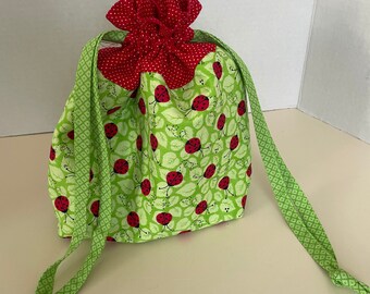 Ladybug theme drawstring bag/Drawstring Bag