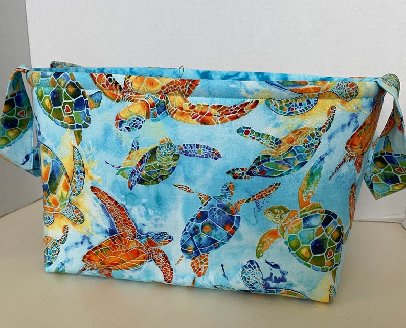 Sea Turtles Fabric Storage Basket image 3