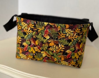 Fall Fabric Storage Basket w Handles, Gift Basket, Storage and Organization