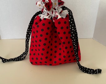 Ladybug theme drawstring bag/Drawstring Bag