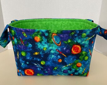 Space Fabric Storage Basket/ Outer Space fabric Basket