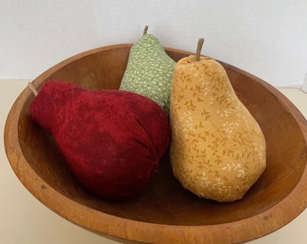 Large Fabric Pears/ Set of 3/Tiered Bowls/ Bowl Fillers