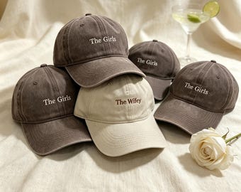 Custom Embroidered Bride Tribe Hat Personalized Bachelorette Party Cap Bridal Shower Gift for Bridesmaids Wedding Weekend Baseball Cap