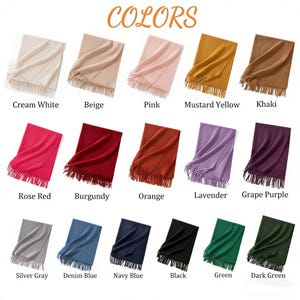 Personalized Scarf for Women – Custom Embroidered Name/Initials, Soft Winter Shawl, Christmas, Birthday, Wedding Gift image 6