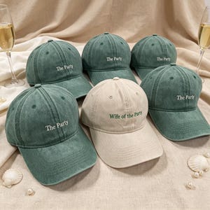 Personalized Bachelorette Party Hat, Embroidered Bride Squad Cap, Custom Bridal Shower Gift for Bridesmaid, Team Bride Baseball Hat