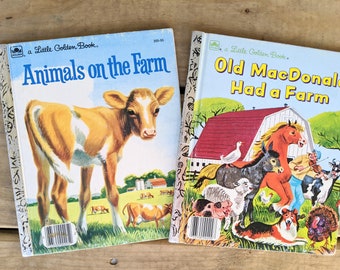 Farm Golden Books, Little Golden Books, Animals on the Farm, Old MacDonald had a Farm, Children's Books