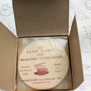 Vintage Wear-Ever Coffee Filters: Mid-Century Drip Pot Papers, 1960s