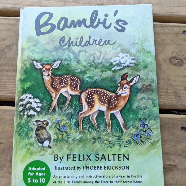 Vintage 1950 Bambi's Children book, Juvenile Literature, Felix Salten, Hardcover book