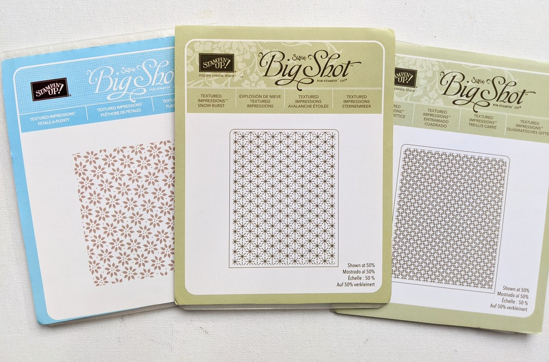 Stampin' up Embossing Folders, Textured Big Shot Folders, Your Choice