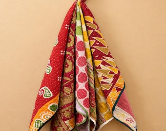 Boho Kitchen 5 handduksset, Vintage Kantha bomullskökshanddukar, Färgglada diskhanddukar, Inflyttningspresent