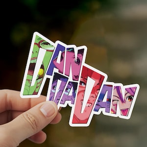 Pegatina Dan Da Dan Anime Kiss-Cut | Calcomanía Momo Ayase Okarun ? Jiji Alien Yokai Manga Fan Art Laptop Botella de agua Pegatina