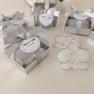 Personalized Wedding Favor Candles: Custom Label, Acrylic Box