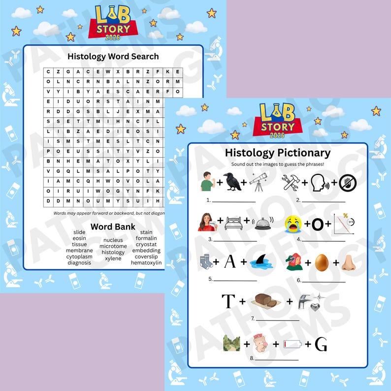 Lab Week 2026 Histology Puzzles Digital Download: Lab Story Theme PDF ...