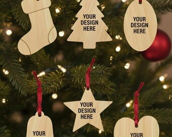 Personalized Wooden Ornament | Custom Double-Sided Holiday Keepsake with Magnetic Back