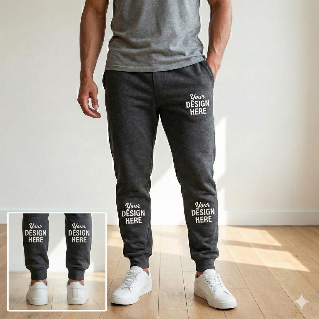 Custom Embroidered Unisex Fleece Sweatpants | Cozy Cotton Joggers ...