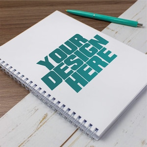 Quaderno a spirale con logo personalizzato: diario aziendale personalizzato, omaggio per eventi con marchio, regalo aziendale con rilegatura a spirale