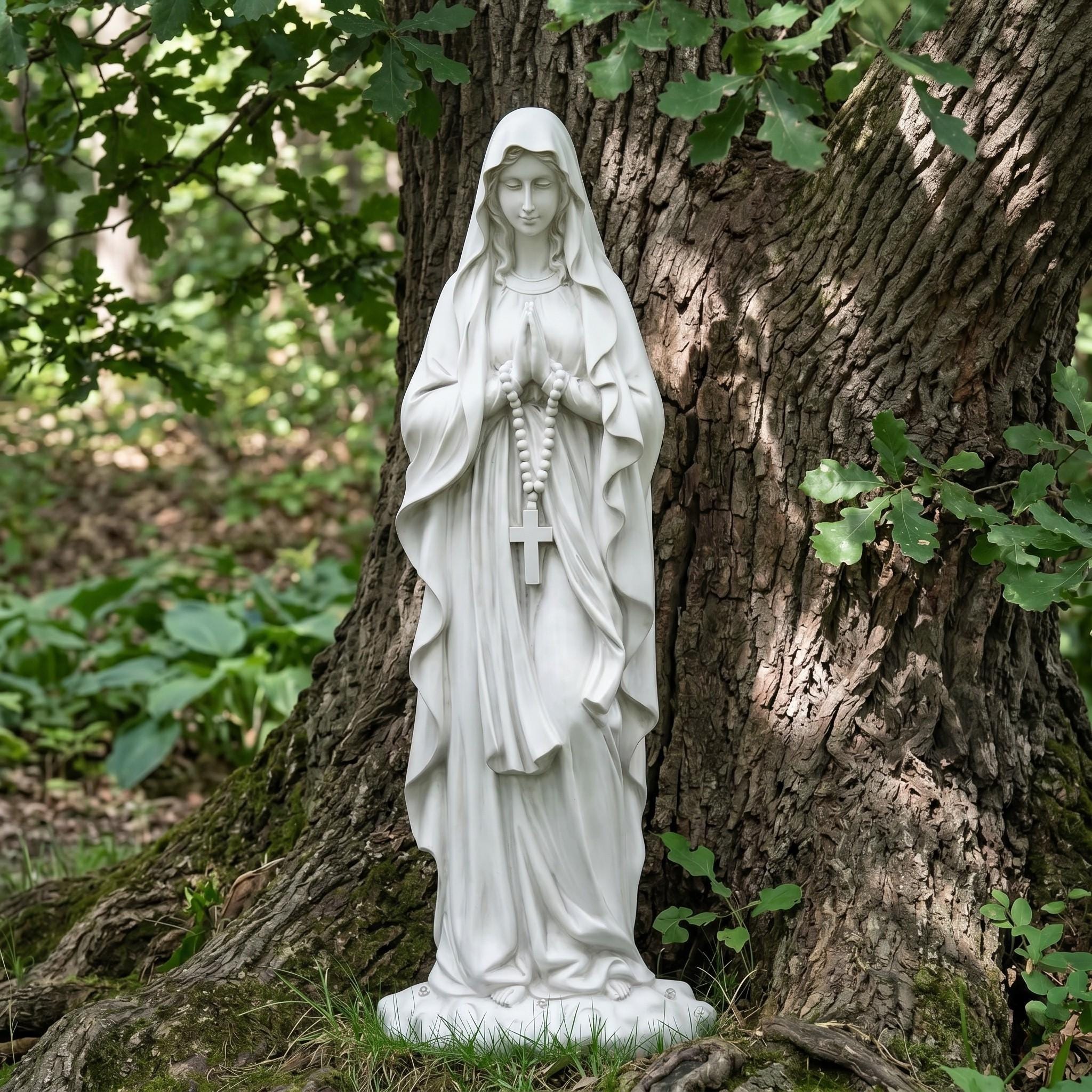31 Inch Virgin Mary Praying Statue Outdoor Garden Blessed Mother