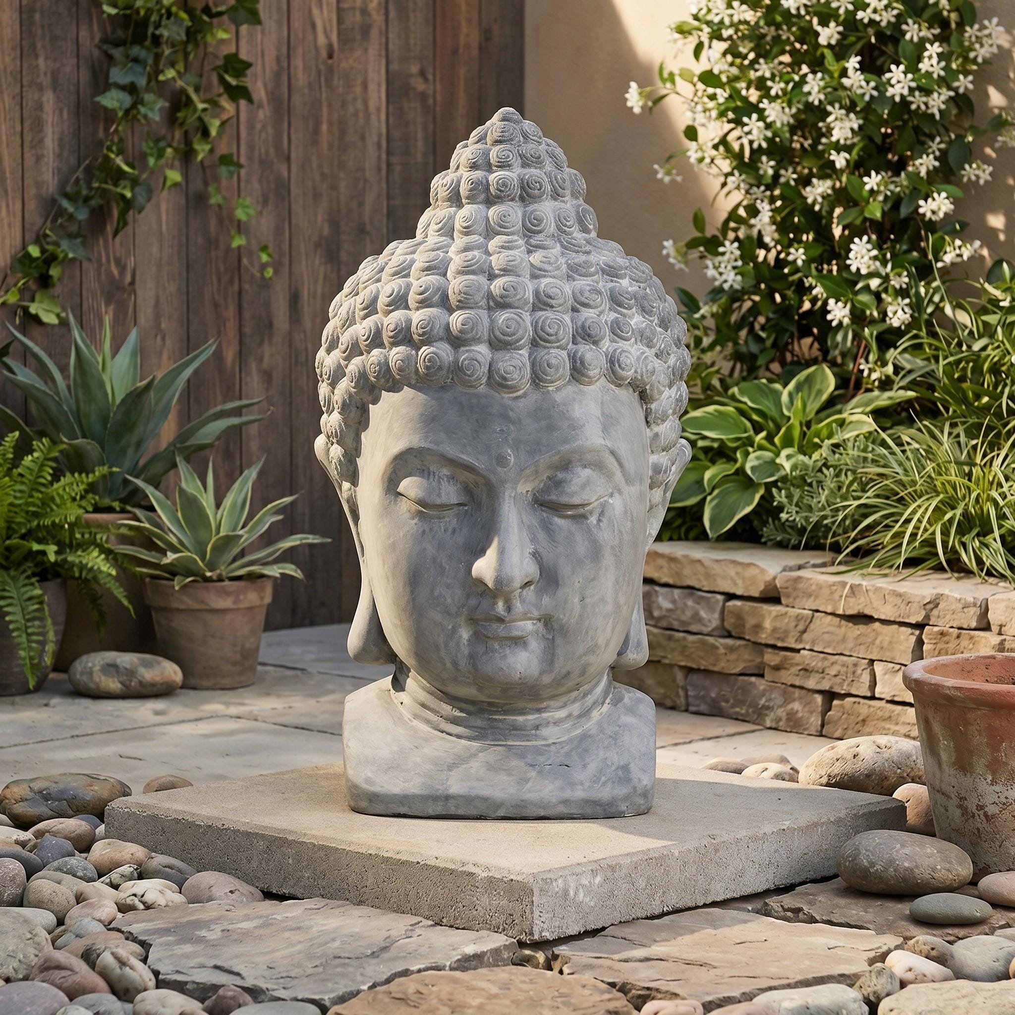 Buddha head statue - Etsy 日本