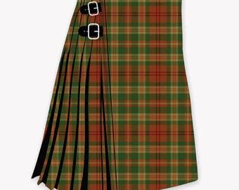 Clan Pierce Tartan Kilt - Scottish Tartan Kilts - 8 Yard Tartan Kilt - 16 Oz Heavy Weight Tartan Kilt - 100% Pure Acrylic Wool