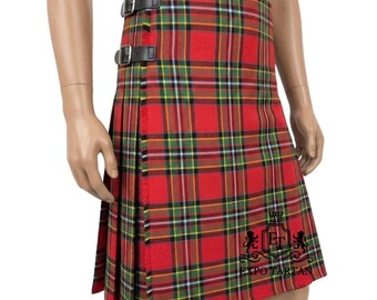 Gillespie Ancient Tartan Kilt - Skotska Tartan Kilts - 8 Yard Tartan Kilt - 16 Oz Tung Tartan Kilt - Specialtillverkad Tartan Kilt